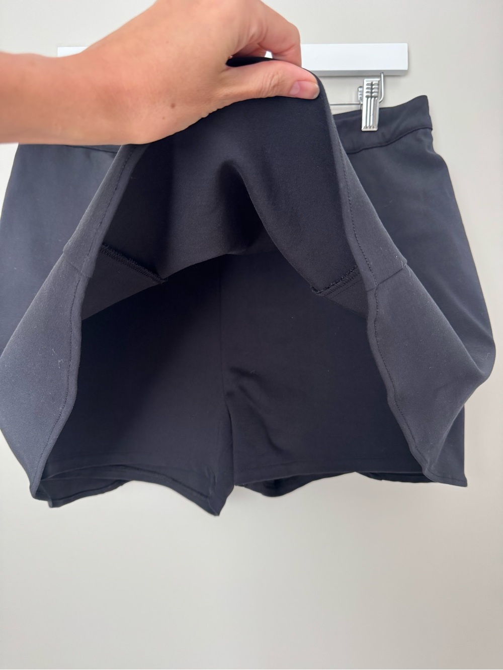 Reformation Liene Black High-rise A-line Mini Skort Skirt, size - Picture 9 of 16